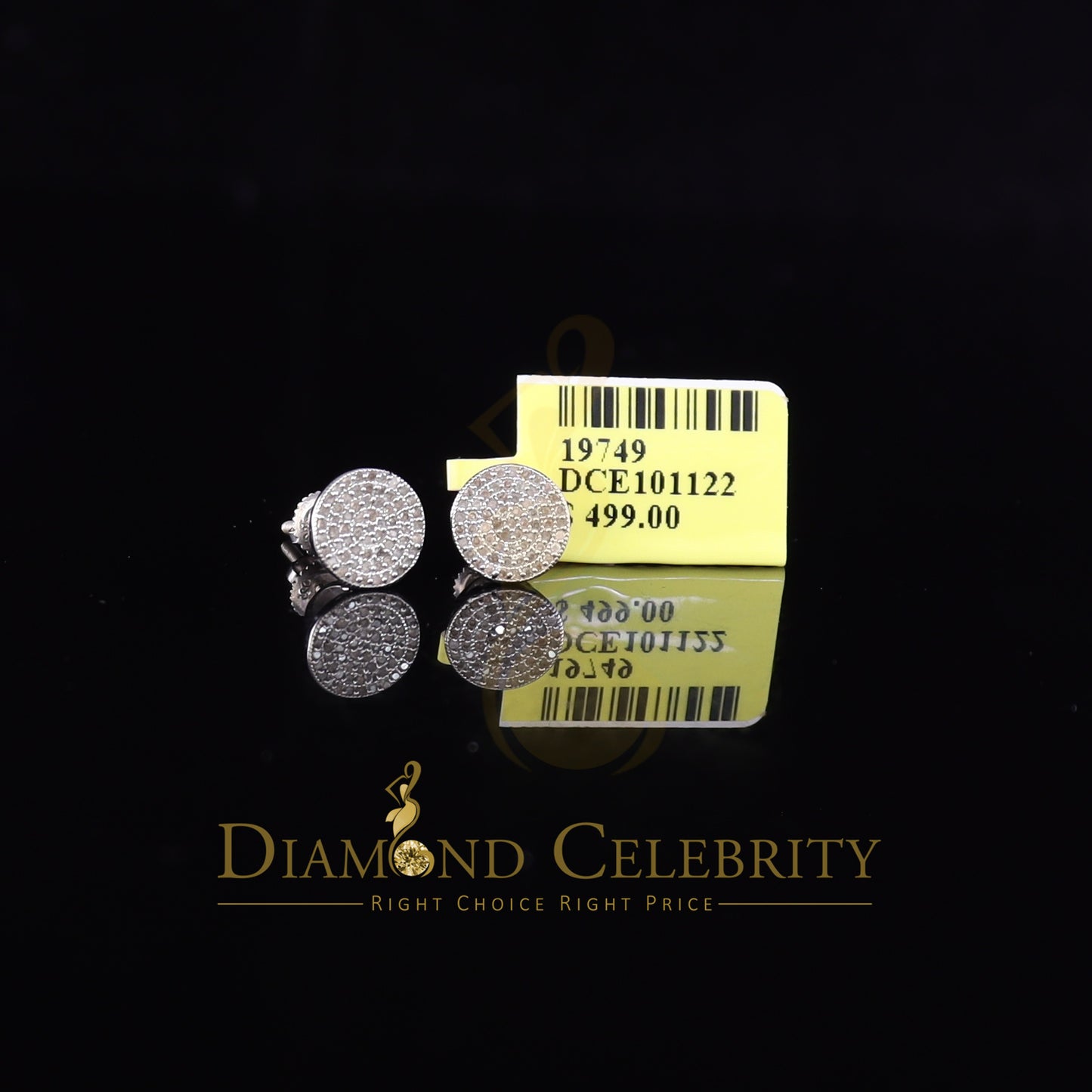 DiamondCelebritees 925 Sterling Silver White 0.25ct Diamond For Men's/Women's Stud Round Earrings