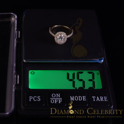 King Of Blings  10K Yellow Gold 3.00CT 'VVS' 'FL' D clr Oval Cut Moissonite Womens Ring S/7