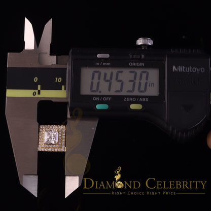 King Of Blings  10K Yellow Gold 2.00CT 'VVS' 'FL' D clr Princess Cut Moissonite Womens Ring S/7