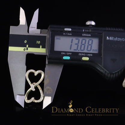 DiamondCelebritees 925 Sterling Yellow Silver Heart Fashion Pendant with 0.00ct Cubic Zirconia