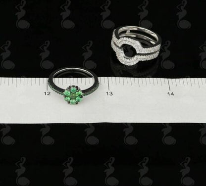 DiamondCelebritees 925 Sterling White Silver 2.50ct Floral Shape Cubic Zirconia Womens Ring SZ 6.5