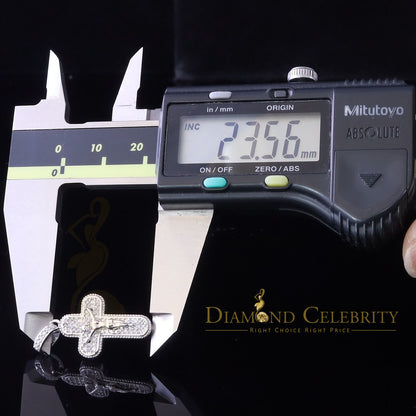 DiamondCelebritees  Real 0.25ct Diamond Sterling Silver White Cross Pendant