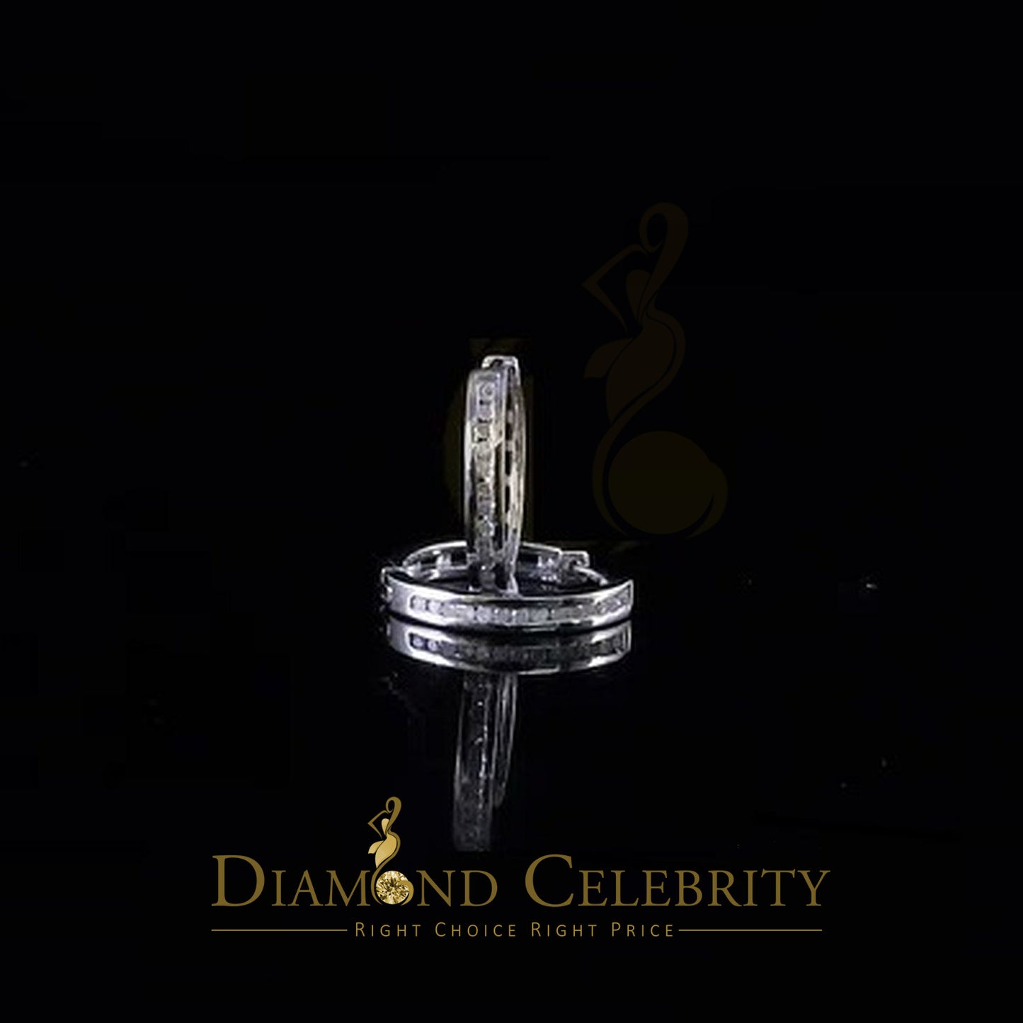 DiamondCelebritees 925 Sterling White Silver 0.25ct Round Diamond Stud men's / Womens Stud Earrings