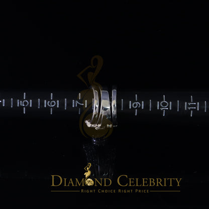 DiamondCelebritees Silver 8.50ct Cubic Zirconia Piece Halo Trio Ring Band White Womens Ring Size 8