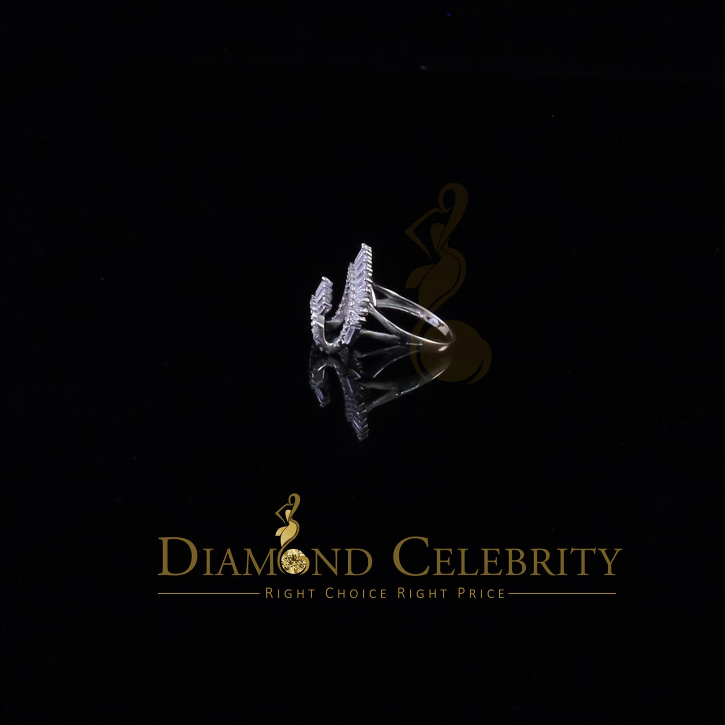 DiamondCelebritees 925 Sterling 1.25ct Cubic Zirconia White Silver Womens Ring Size 8