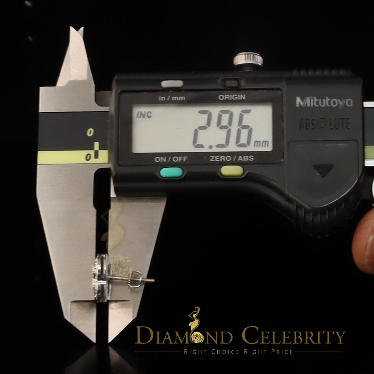DiamondCelebritees Aretes Para Hombre Heart 925 White Silver 0.20ct Diamond Women's /Men's Earring