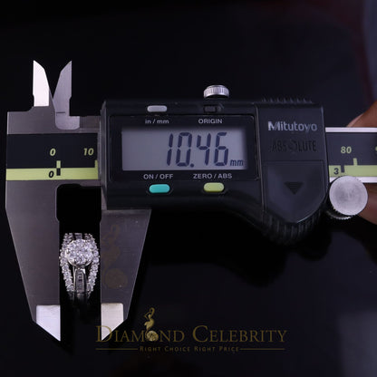 DiamondCelebritees 2.00ct Cubic Zirconia Sterling White Silver Round Engagement Womens Ring Size 7