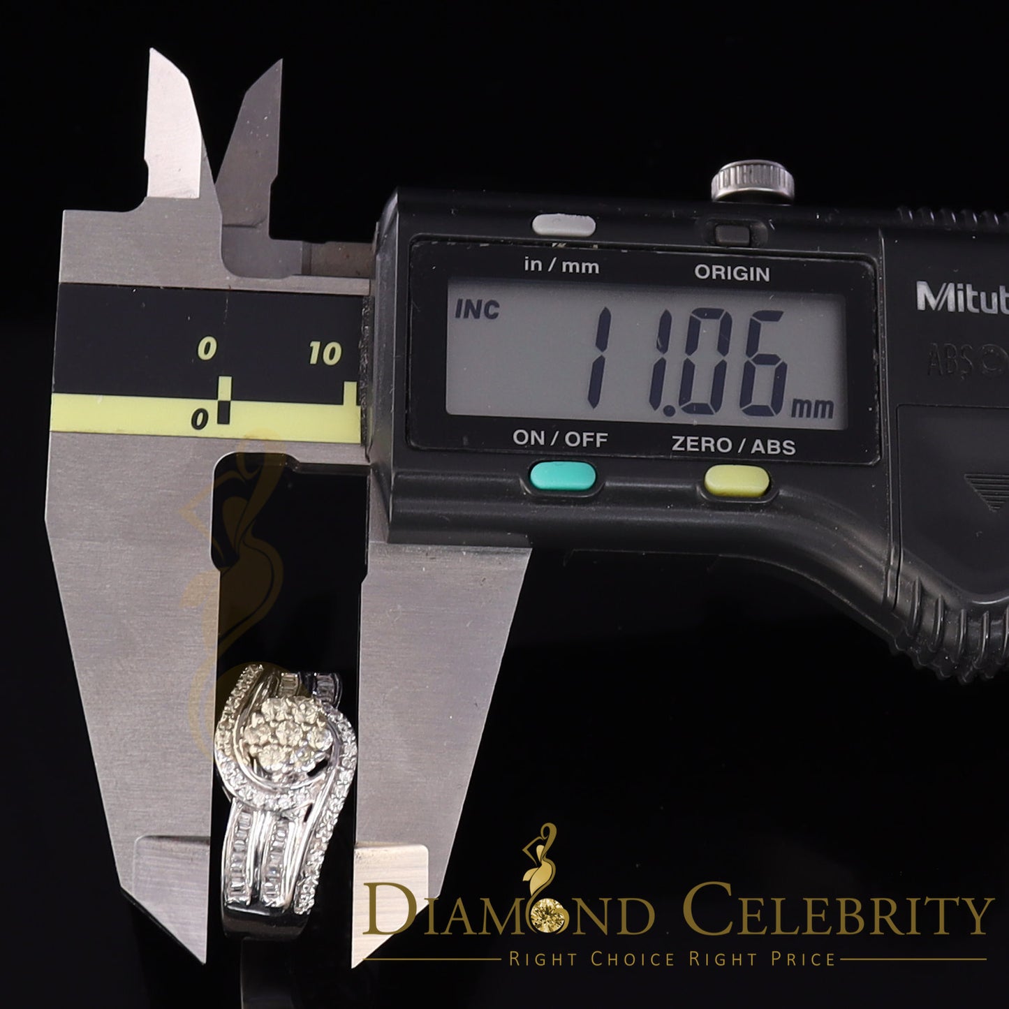DiamondCelebritees 925 Sterling Silver 1.70ct White Cubic Zirconia Engagement Womens Ring Size 8