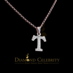 Attractive Sterling SilverAll Alphabet Letter White Pendant with Cubic Zirconia