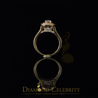 King Of Blings  10K Yellow Gold 2.00CT 'VVS' 'FL' D clr Oval Cut Moissonite Womens Ring S/7