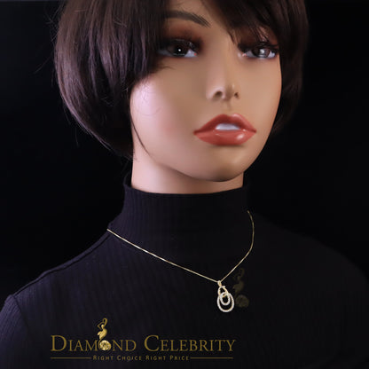 DiamondCelebritees Yellow Sterling Silver Attractive Charm FASHION Pendant 2.64ct Cubic Zirconia