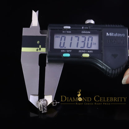 DiamondCelebritees  1.18ct Cubic Zirconia 925 White Sterling Silver Women's Hip Hop Heart Earrings