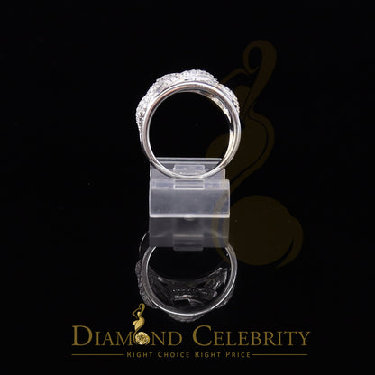 DiamondCelebritees 925 Sterling White Silver Round chain 2.0ct Cubic Zirconia Womens Ring Size 7