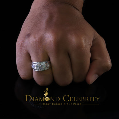 DiamondCelebritees 925 Sterling Silver White 1.75ct Cz Cindrella Men's Women's Ring Size 9