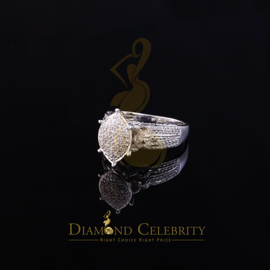 DiamondCelebritees 0.10CT Diamond 925 Sterling White Silver Engagement Marquise Womens Ring Sz 8