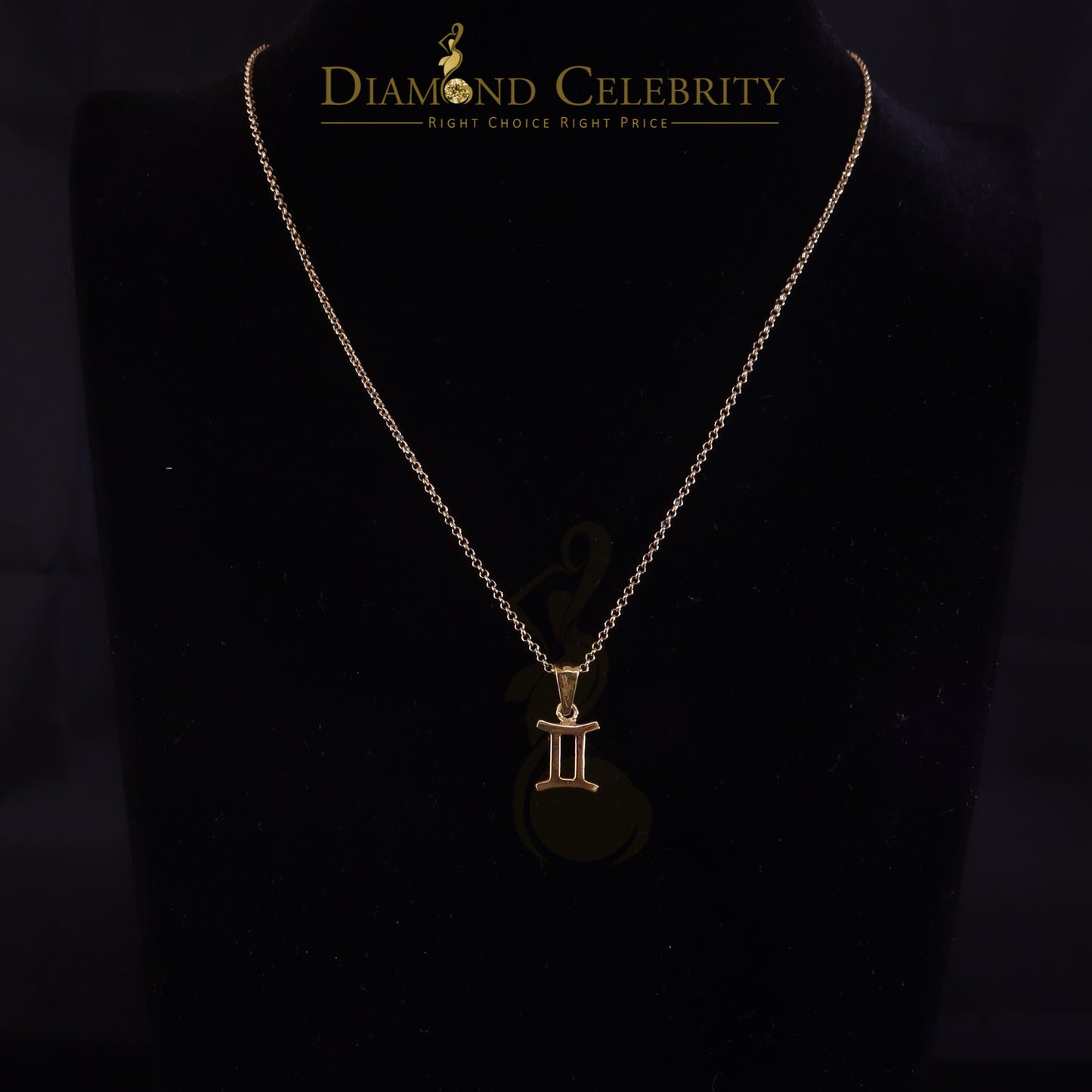 DiamondCelebritees 0.50ct Cubic Zirconia Yellow Silver GEMINI JUNE Month Pendant Men's & Women's