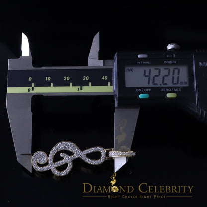 DiamondCelebritees Promise 925 Yellow Sterling Silver MUSIC SIGN Pendant with 2.34ct Cubic Zirconia