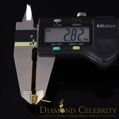 DiamondCelebritees 925 Yellow Silver 0.20ct Diamond Women's/ Men's Stud Square Fashion Earrings