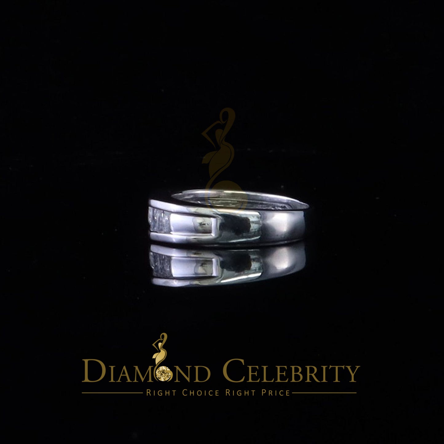 DiamondCelebritees  Sterling Silver 925 White 1.0ct Cubic Zirconia Men's Ring Size 11