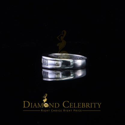 DiamondCelebritees  Sterling Silver 925 White 1.0ct Cubic Zirconia Men's Ring Size 11