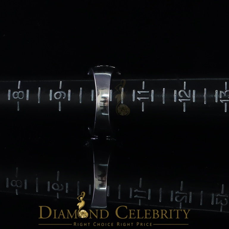 DiamondCelebritees 925 Silver White 1.75ct Cubic Zirconia Oval Wide Band Cocktail Men's Ring SZ 10