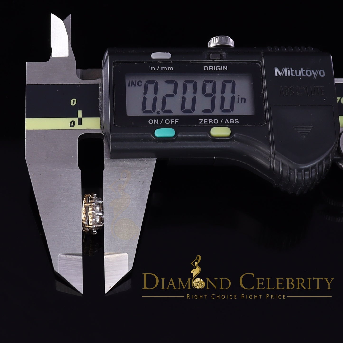 DiamondCelebritees 10K Real Yellow Gold w/Real 1.33 CT Diamond Men's/Women's Stud Earring