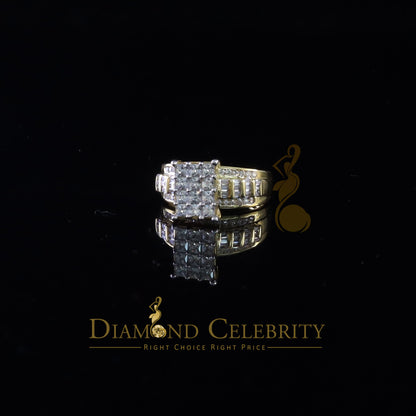 DiamondCelebritees 925 Sterling Yellow Silver Cinderella 1.10ct Cubic Zirconia Women's Ring Size 6