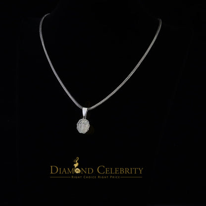 DiamondCelebritees 925 Sterling Silver Double Side Oval Benedict Men/Women Pendant White Religious