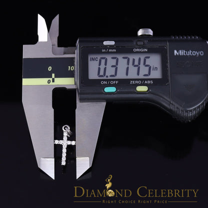 DiamondCelebritees Promise White CROSS Shape Pendant Sterling Silver 0.48ct Cubic Zirconia Stone