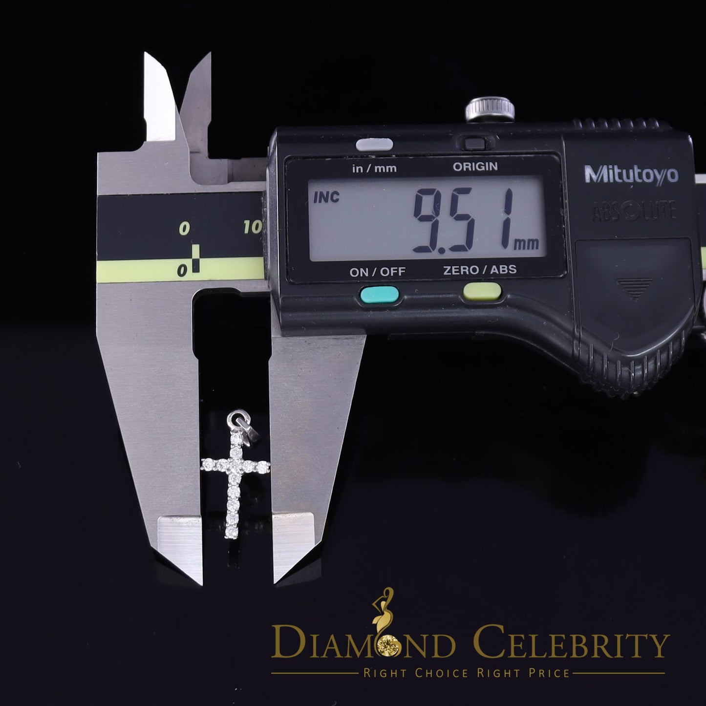 DiamondCelebritees Promise White CROSS Shape Pendant Sterling Silver 0.48ct Cubic Zirconia Stone