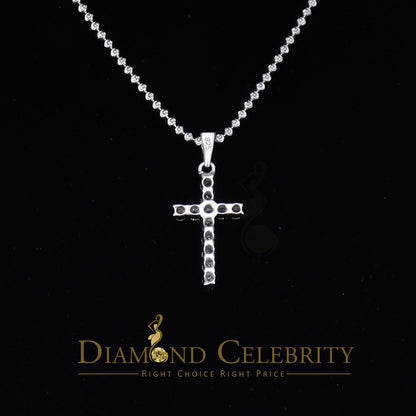 DiamondCelebritees Promise White CROSS Shape Pendant Sterling Silver 2.04ct Cubic Zirconia Stone