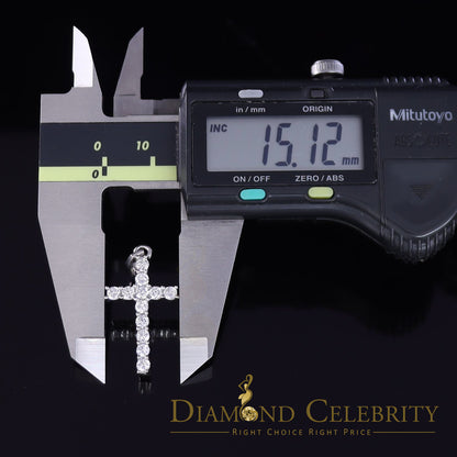 DiamondCelebritees Promise White CROSS Shape Pendant Sterling Silver 2.04ct Cubic Zirconia Stone