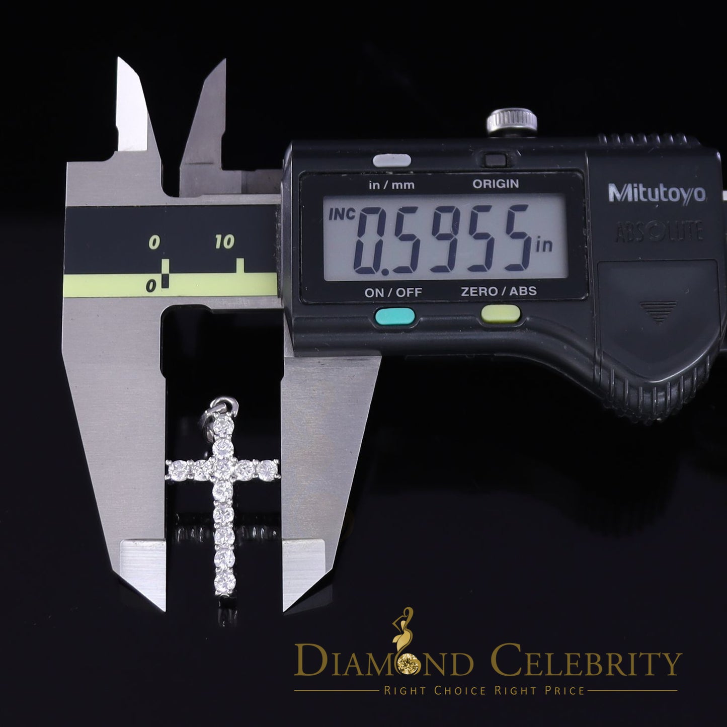 DiamondCelebritees Promise White CROSS Shape Pendant Sterling Silver 2.04ct Cubic Zirconia Stone