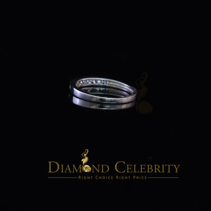 DiamondCelebritees 0.50ct Cubic Zirconia Sterling White Silver Round Engagement Women's Ring Size 7