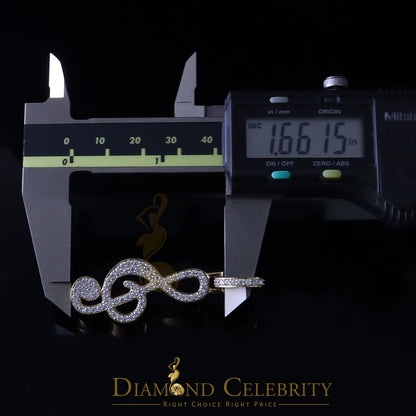 DiamondCelebritees Promise 925 Yellow Sterling Silver MUSIC SIGN Pendant with 2.34ct Cubic Zirconia