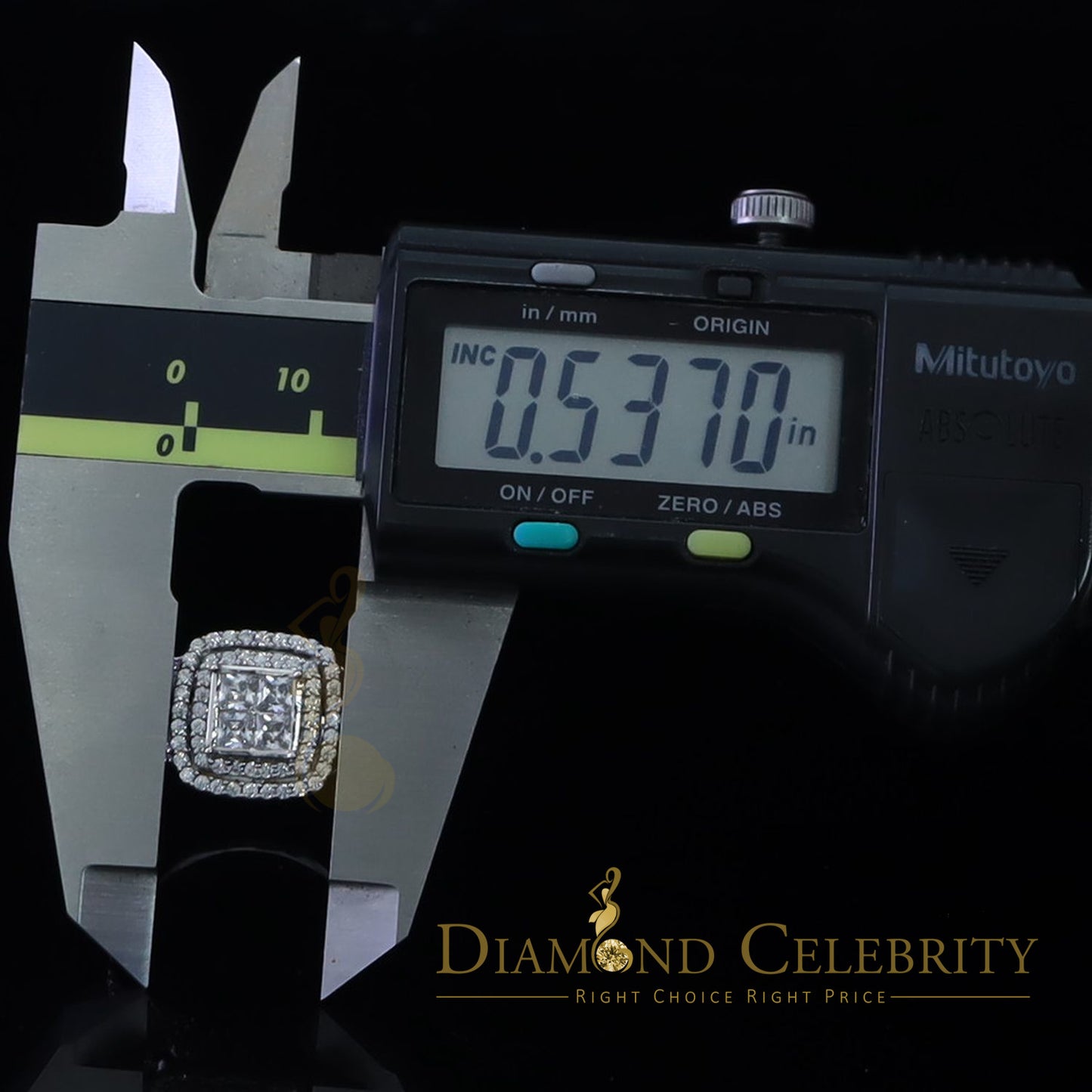 DiamondCelebritees 4.00ct Cubic Zirconia Sterling White Silver Round Engagement Women's Ring Size 8