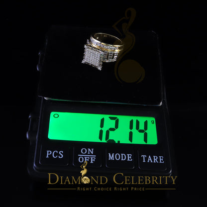 DiamondCelebritees 6.04ct Yellow Cubic Zirconia 925 Silver Engagement Square Womens Ring Size 8