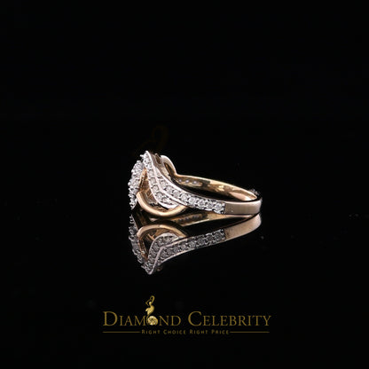 DiamondCelebritees  Real 10kt Yellow Gold with 0.40 CT Real Diamond CLUSTER Womens Ring size 6.5