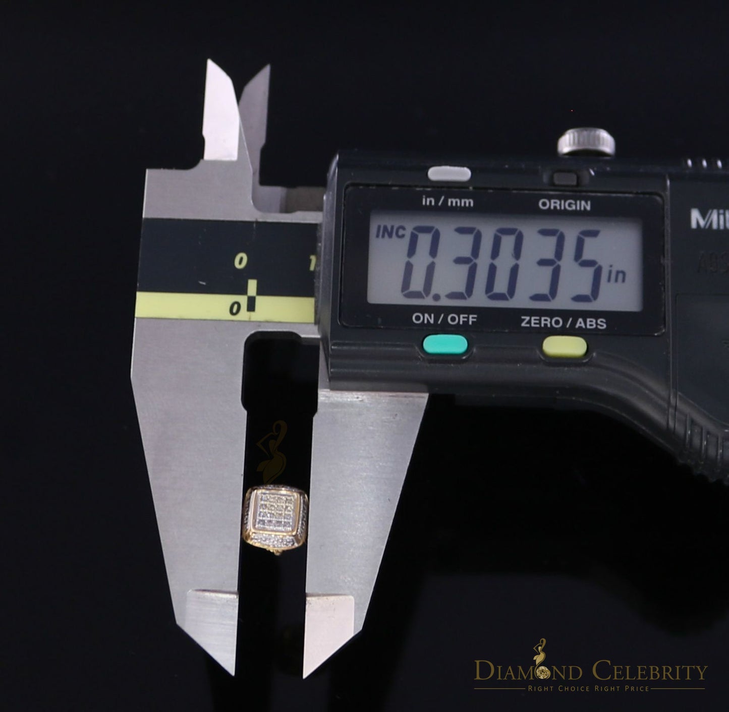 DiamondCelebritees 0.10CT Real Diamonds with 10K Real Yellow Gold Men's/Women's stud Earrings