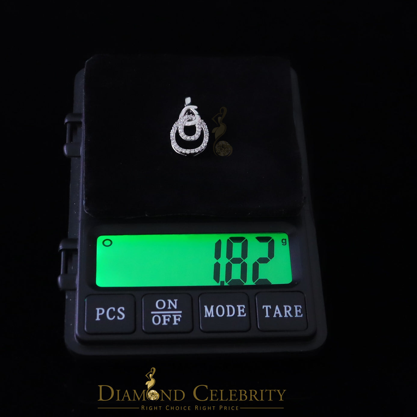 DiamondCelebritees White Sterling Silver Attractive Charm FASHION Pendant 2.64ct Cubic Zirconia