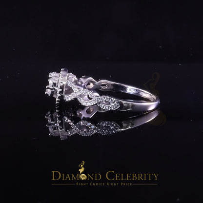 DiamondCelebritees 1.50ct Cubic Zirconia White 925 Sterling Silver Women's Engagement Rings Size 7