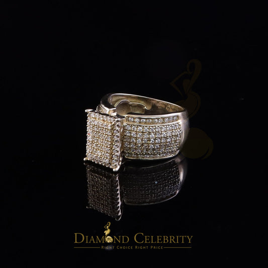 DiamondCelebritees 2.03ct Cubic Zirconia 925 Yellow Silver Set Women's Engagement Ring Size 7