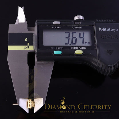 DiamondCelebritees 0.05ct Yellow Diamond 925 Sterling Silver For Men's / Women's Square Earrings