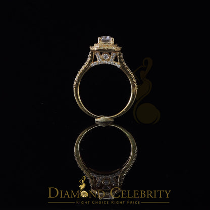King Of Blings  10K Yellow Gold 2.00CT 'VVS' 'FL' D clr Emerlard Cut Moissonite Womens Ring S/7