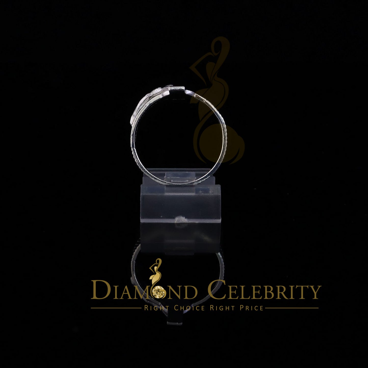 DiamondCelebritees Benito White 925 Sterling Silver St Benedict Religious Cross Women's Ring SZ 9.5
