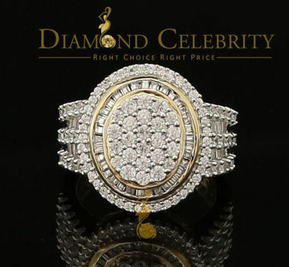 DiamondCelebritees 925 Sterling Silver Yellow Cubic Zirconia 5.0ct Oval Engagement Womens Ring SZ 7