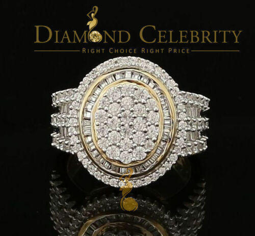 DiamondCelebritees 925 Sterling Silver Yellow Cubic Zirconia 5.0ct Oval Engagement Womens Ring SZ 7