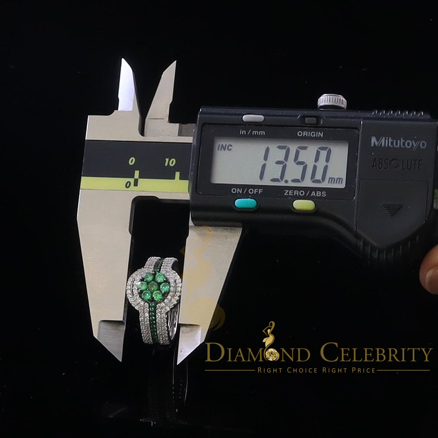 DiamondCelebritees 925 Sterling White Silver 2.50ct Floral Shape Cubic Zirconia Women's Ring Size 7