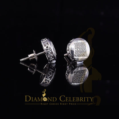 DiamondCelebritees 0.15ct Real Diamond 925 Sterling Silver White For Women's & Men's Round Earring