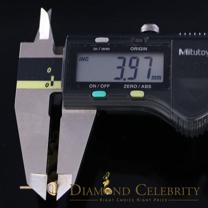 DiamondCelebritees 0.05ct Diamond Collection Yellow 925 Sterling Silver Women & Men Square Earrings